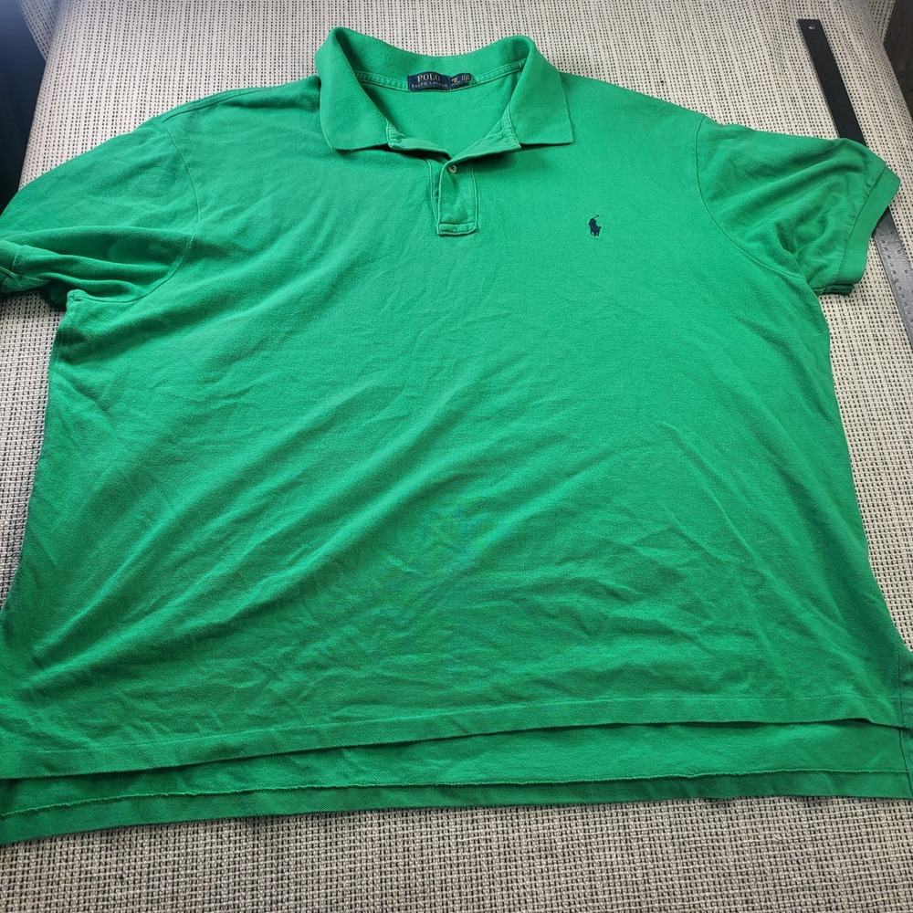 Polo Ralph Lauren Polo Mens 3XB Green Short Sleeve Mesh Pique Pony Logo Big Tall